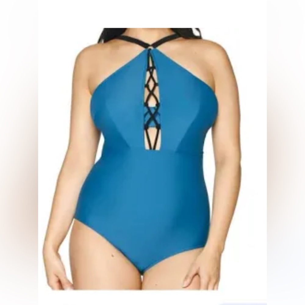 Curvy Kate NWT one piece deep teal swimsuit US 38L UK 38HH